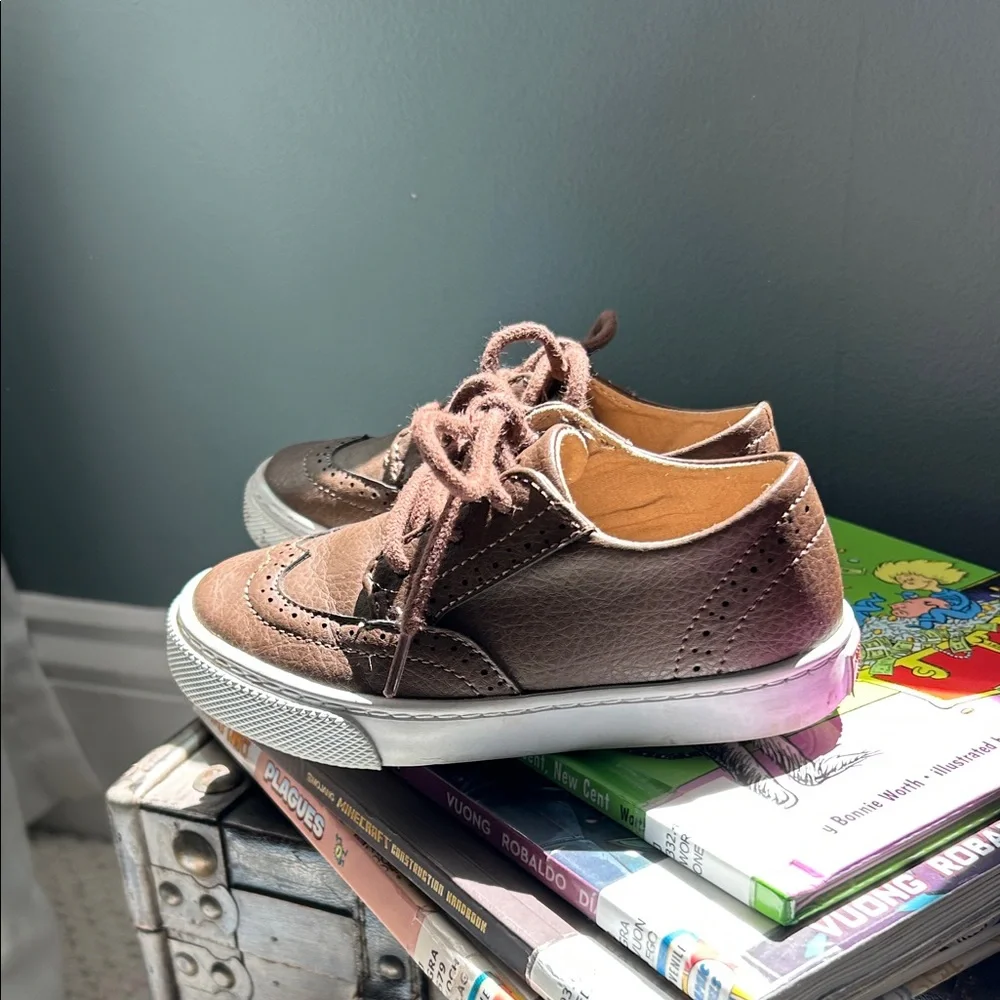 Janie and Jack Brown Kids Dress Shoes